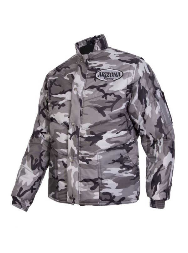 JAQUETA ARIZONA RACING CAMUFLADA CINZA MASCULINA