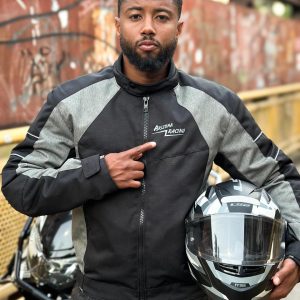 Jaqueta Cordura Com Proteção Com Detalhes Cinza
