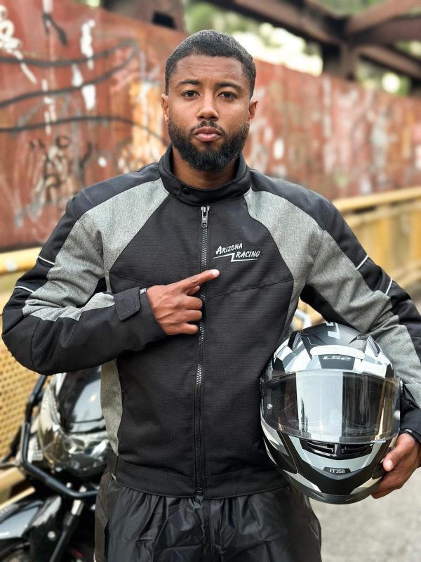 Jaqueta Cordura Com Proteção Com Detalhes Cinza